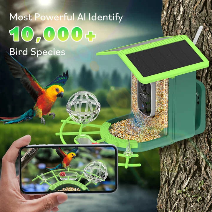 Smart Garden Ai - Mangeoire à oiseaux intelligente avec IA,