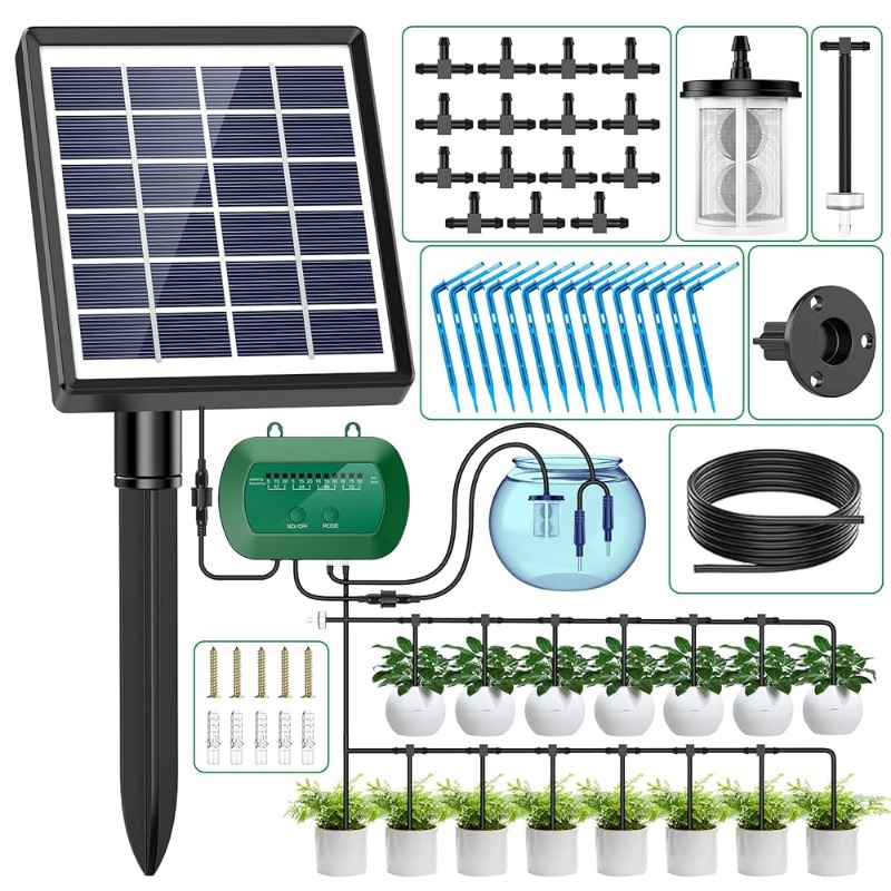 Smart Garden Irrigation System - Kit d'irrigation solaire Intelligent 6V 2W,